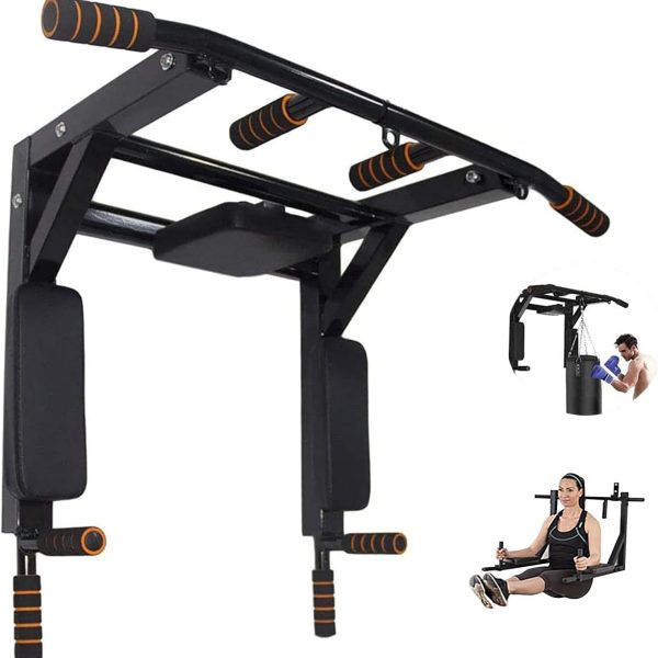 Wall Mounted Pull up Bar Chin Ups- Dips Bar