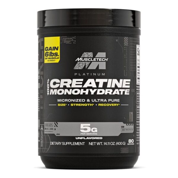 MuscleTech PLATINUM 100% CREATINE Monohydrate Micronized & Ultra Pure -80servings